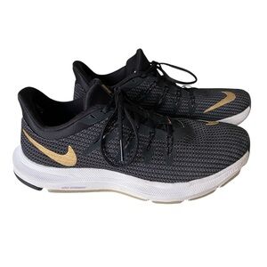 Nike Black and Gold Running Shoes